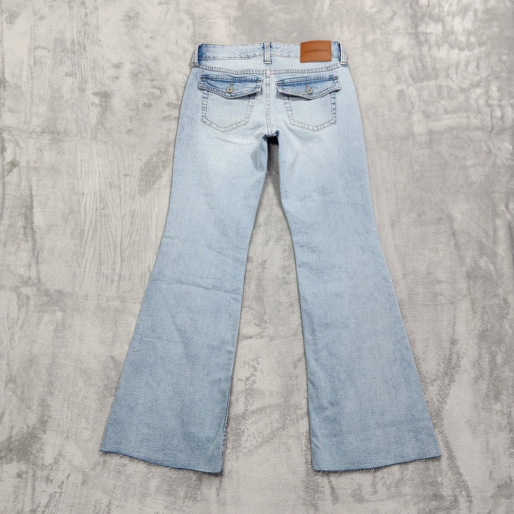 NEW Lucky Brand Jeans Womens 2/26 Blue Low Rise Flare Ankle Stretch Light Wash - Picture 2 of 14